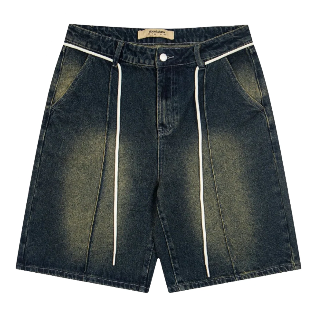 About Blank Denim Shorts Dark Blue