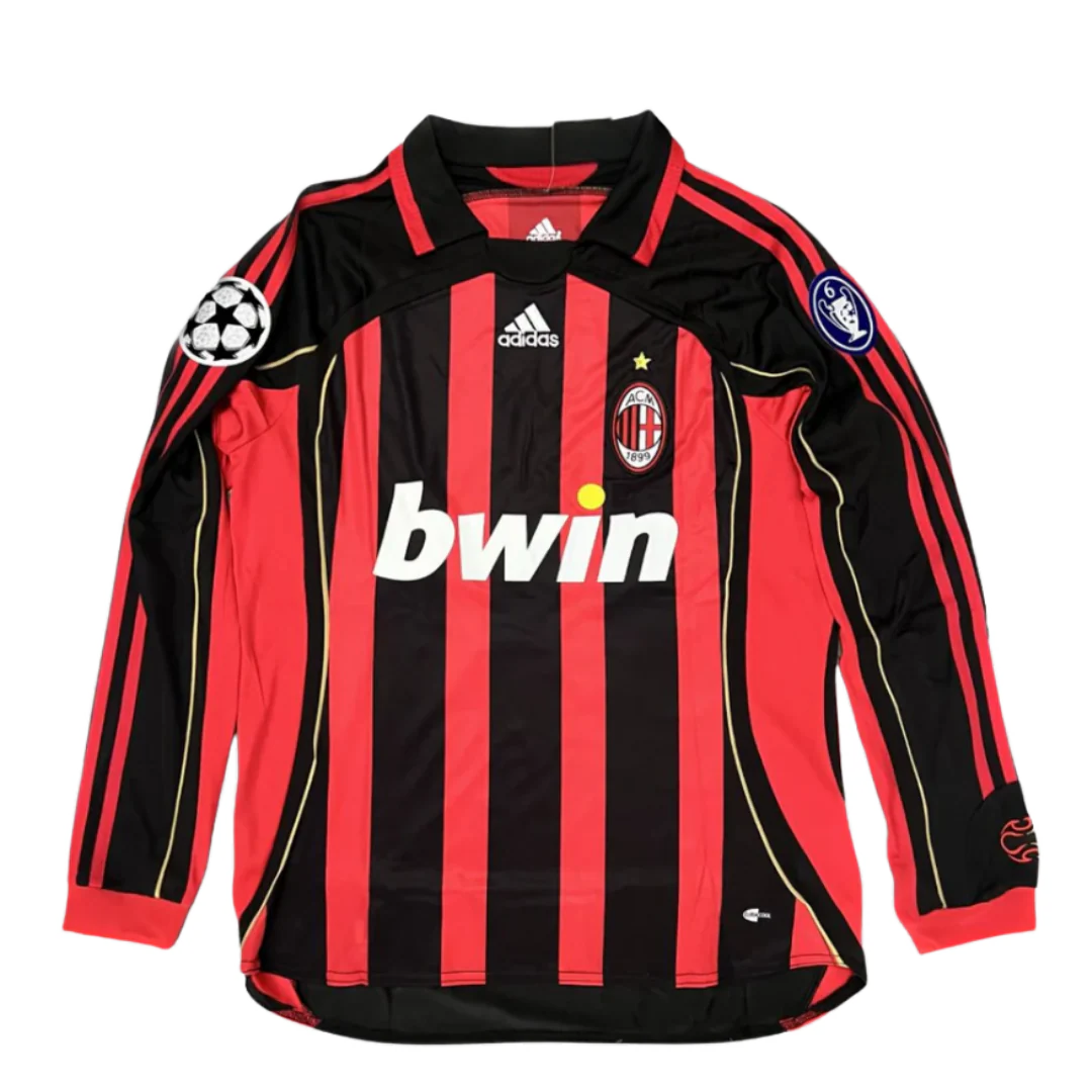 AC Milan 2006/07 Home Long Sleeve Jersey Red & Black