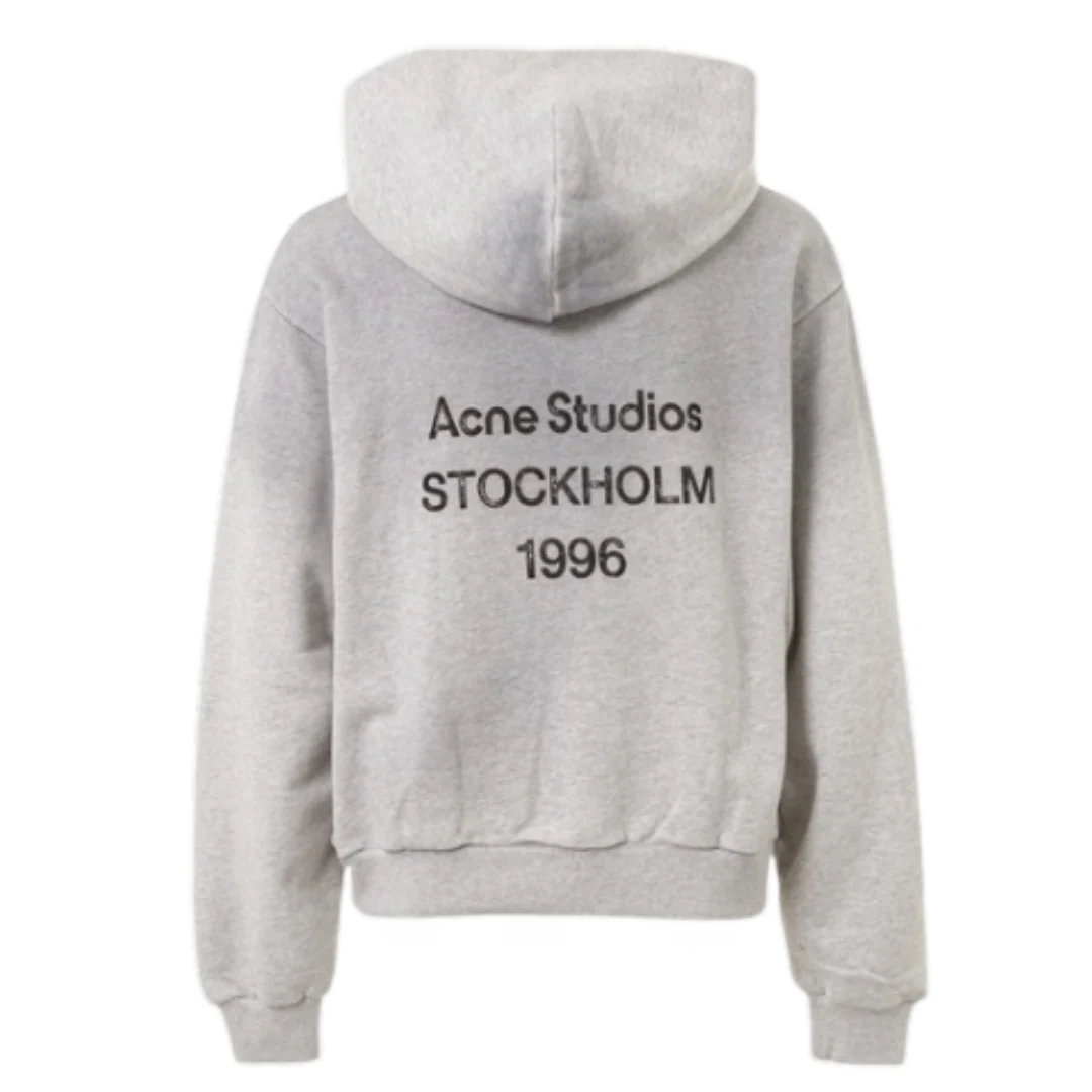 Acne Studios 1996 Stockhplm Backprint Hoodie Grey