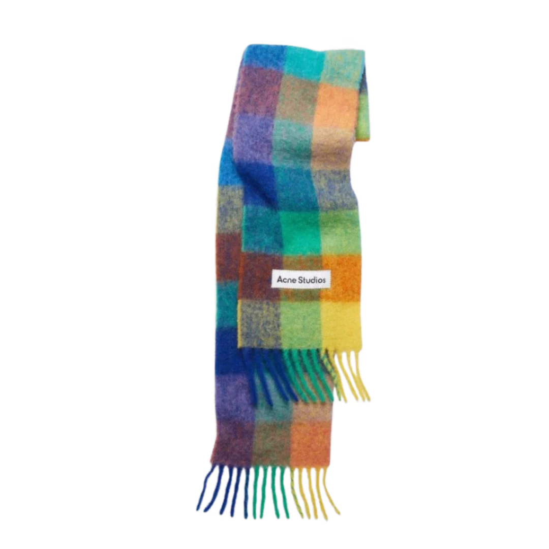 Acne Studios Wool Scarf Rainbow Colors