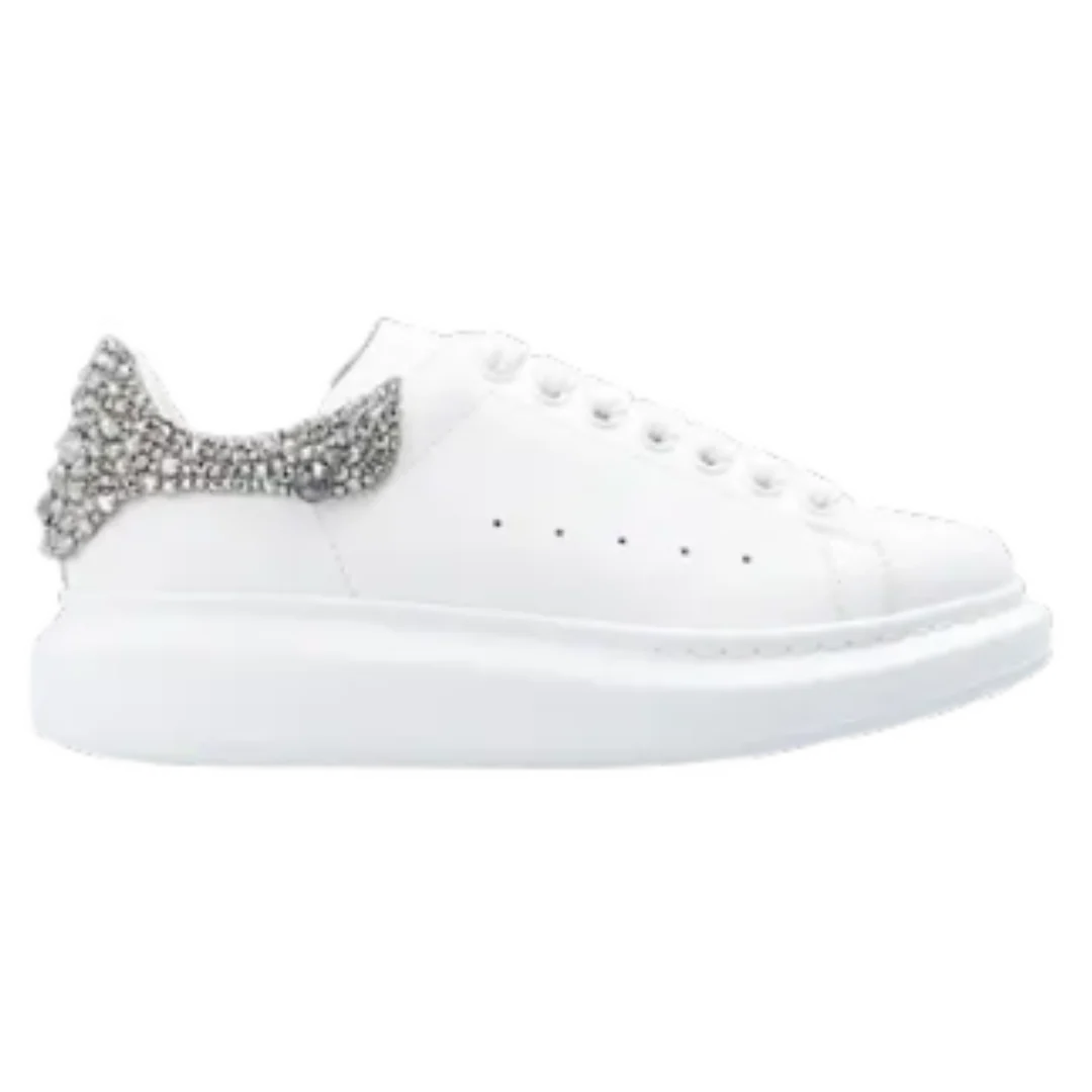 Alexander McQueen Oversized Sneaker 'White Silver Crystal'