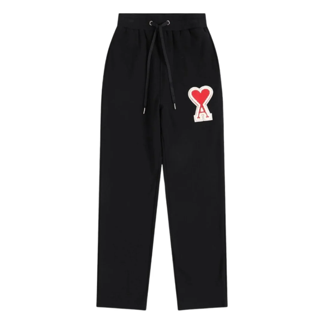 Ami Paris Big Heart Logo Jogger Pants