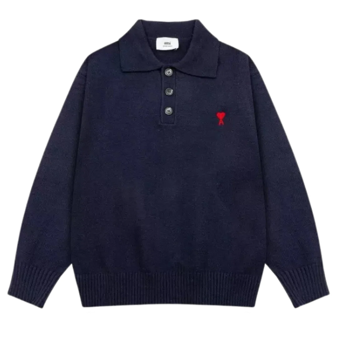 Ami Paris Crewneck Sweater Blue