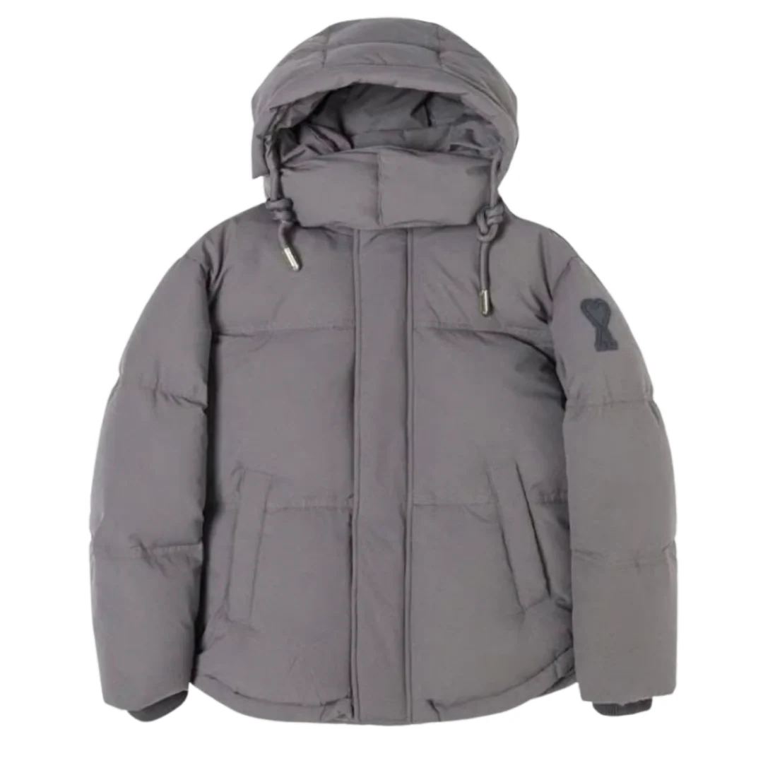 Ami Paris Down Jacket Grey