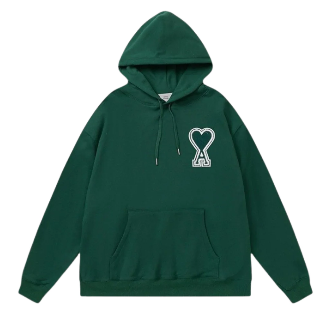 Ami Paris Hoodie Green
