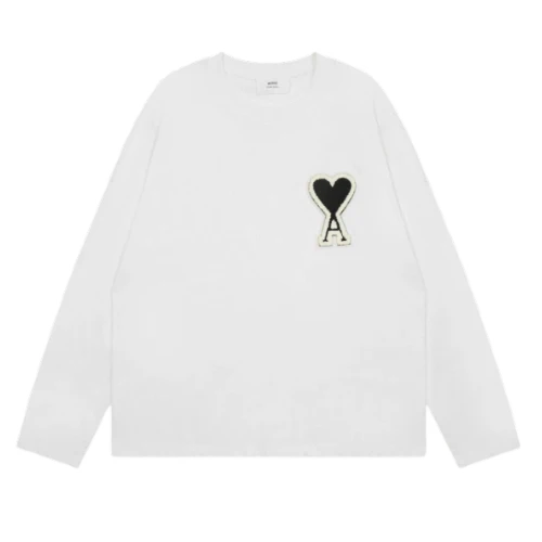 Ami Paris Knit Sweater Baby Black White