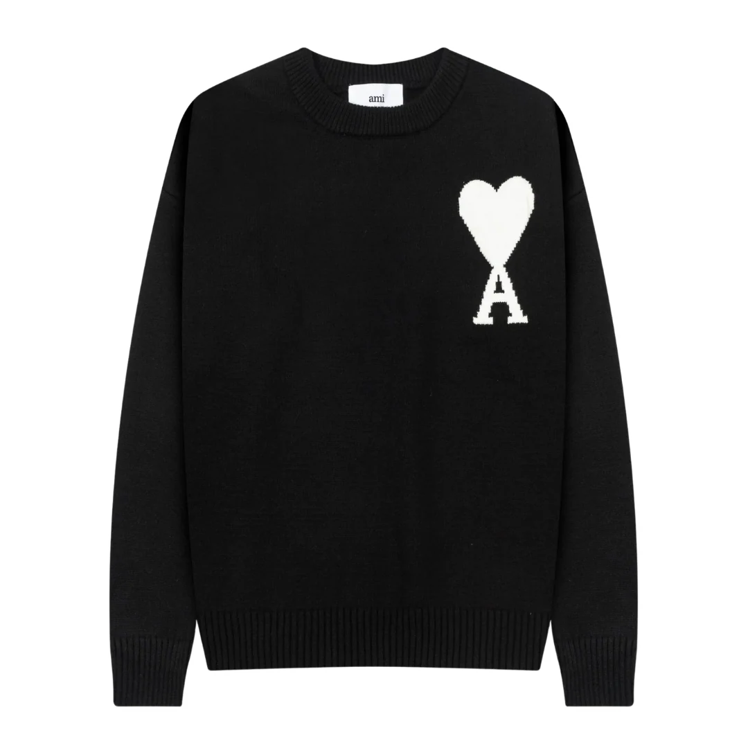 Ami Paris Knit Sweater Black & White