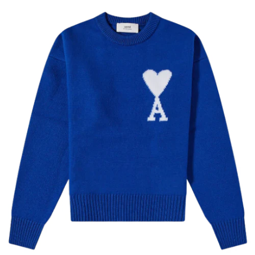 Ami Paris Knit Sweater Blue White