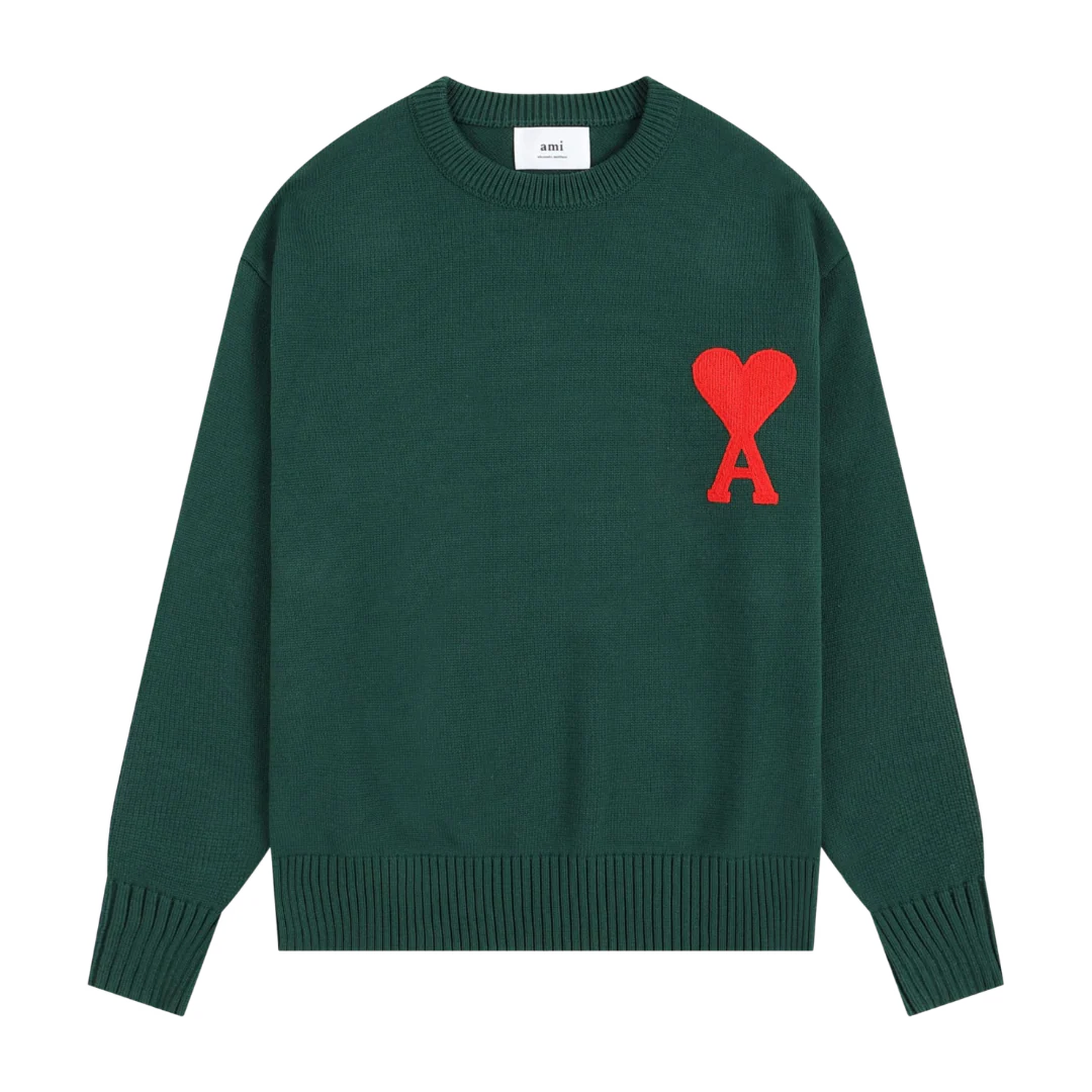 Ami Paris Knit Sweater Green