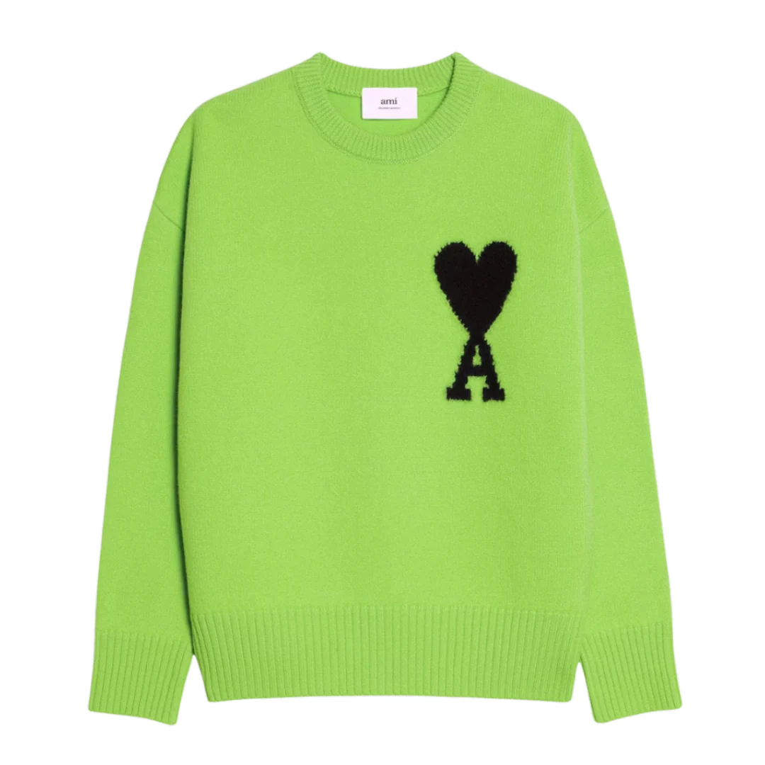Ami Paris Knit Sweater Green