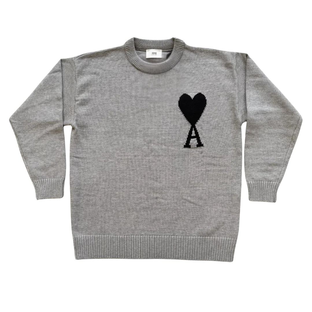 Ami Paris Knit Sweater Grey