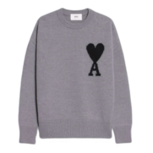 Ami Paris Knit Sweater Grey Black