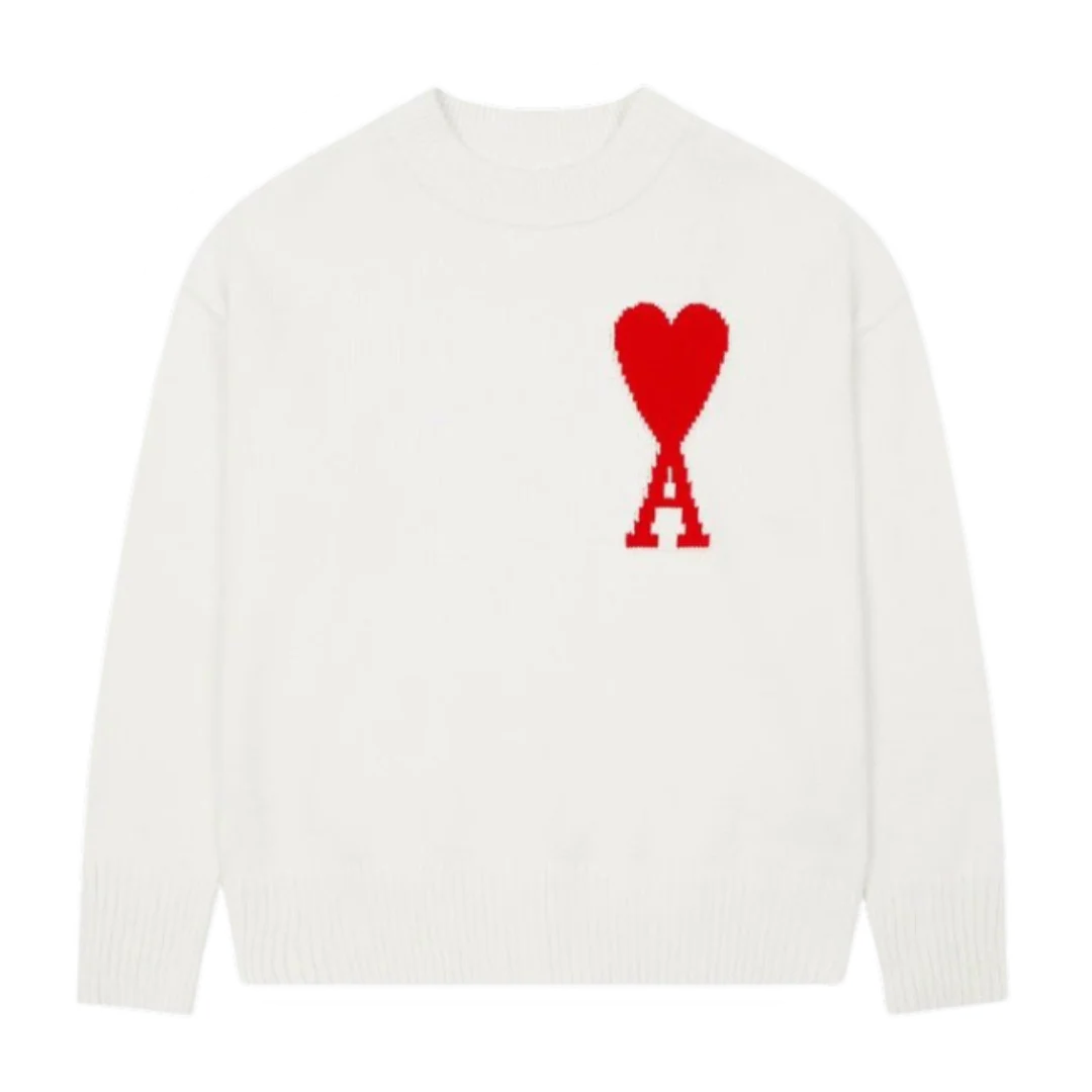 Ami Paris Knit Sweater White
