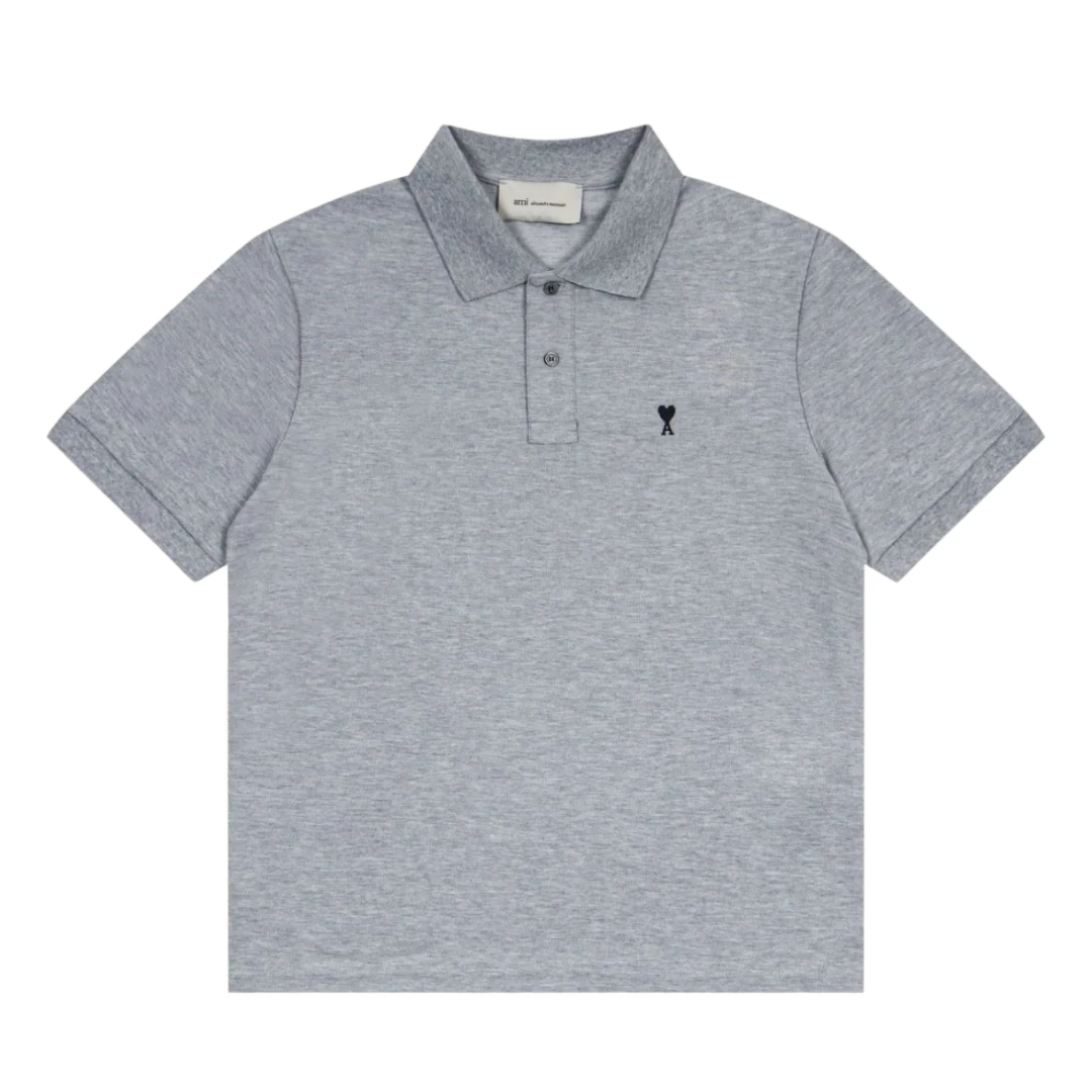 Ami Paris Polo Shirt Grey