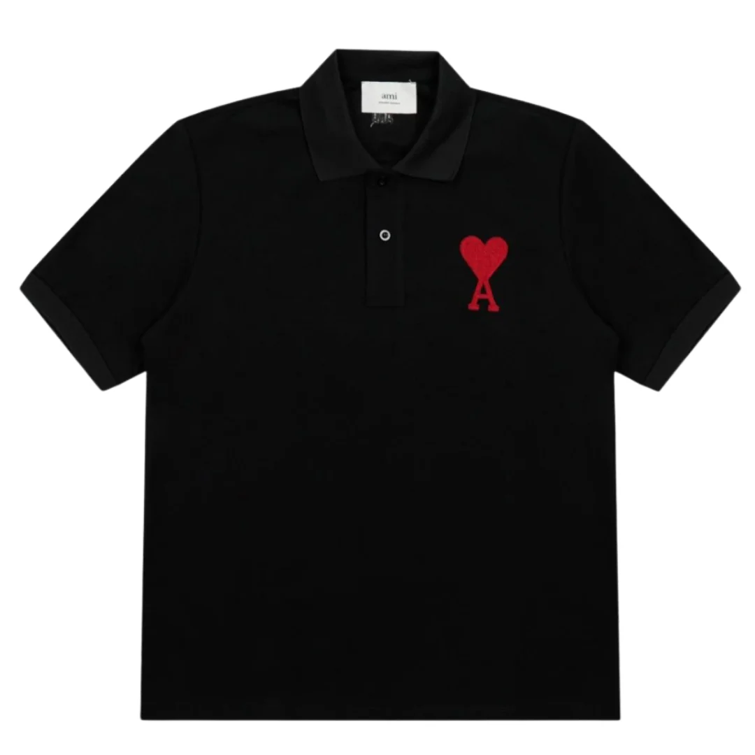 Ami Paris Polo Short Black