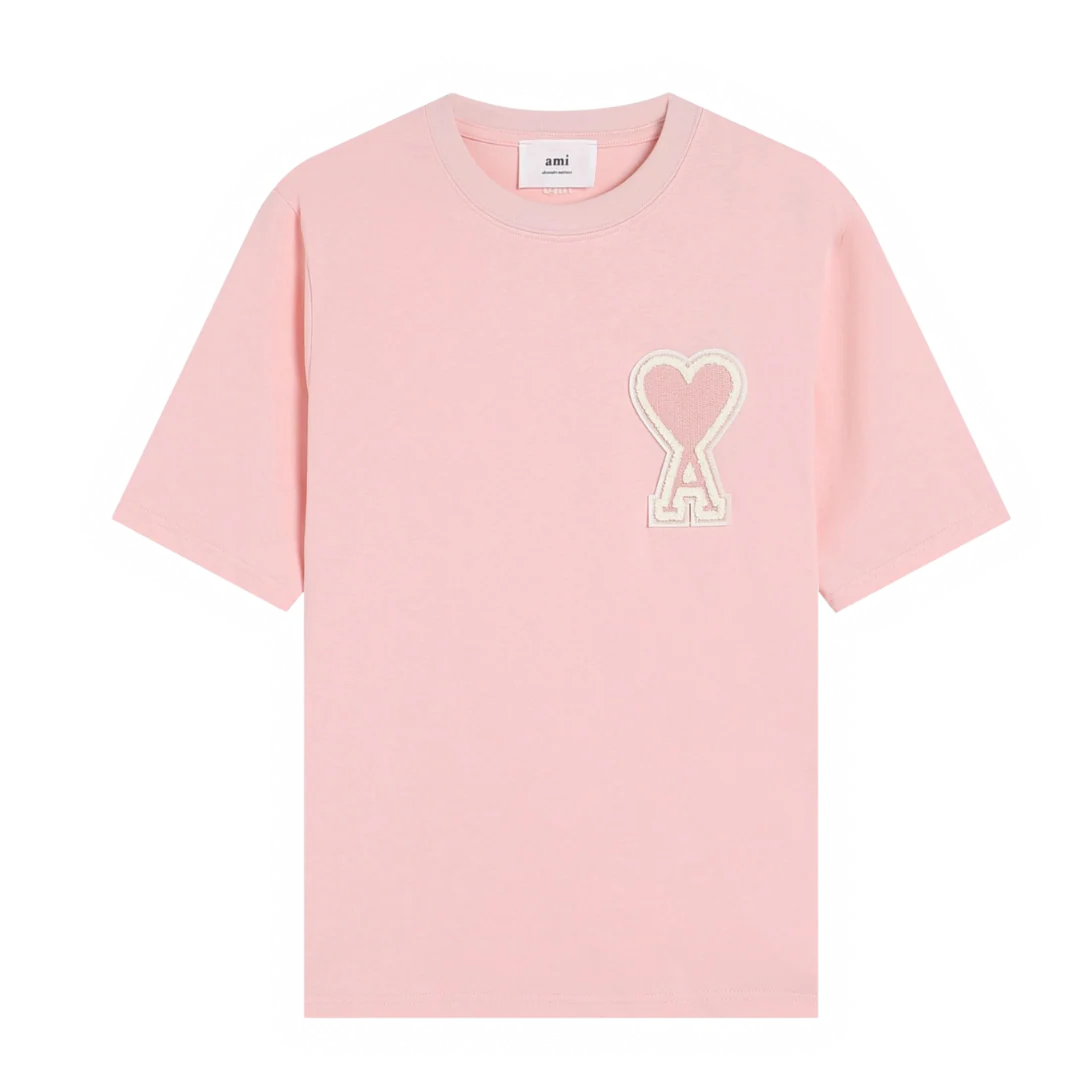 Ami Paris Stitched Icon T-Shirt Pink