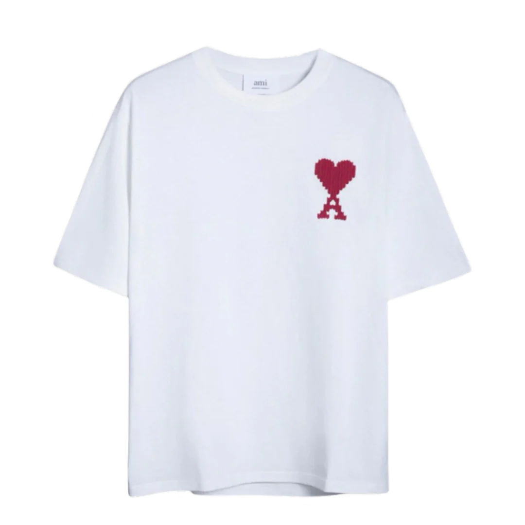 Ami Paris T-Shirt White & Red