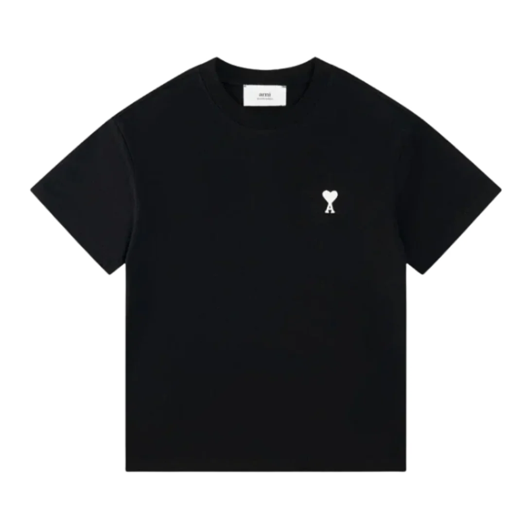 Ami Paris White Icon T-Shirt Black