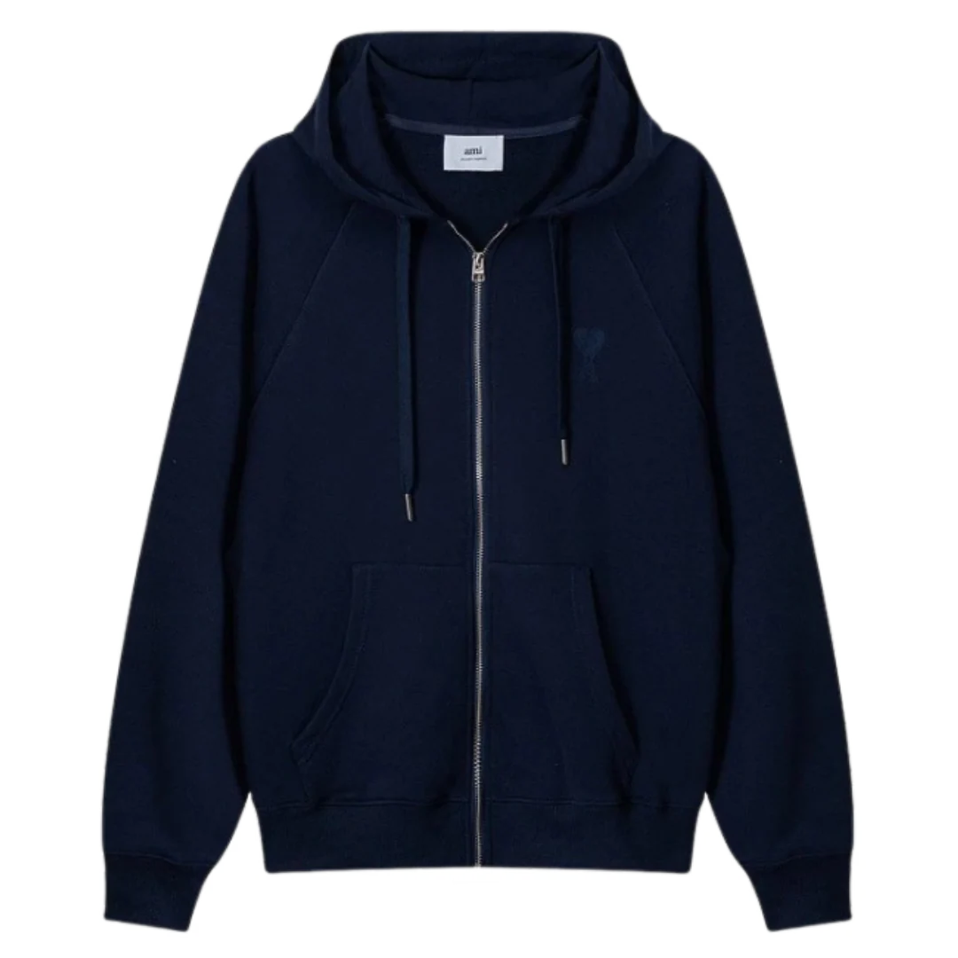 Ami Paris Zipper Navy Blue