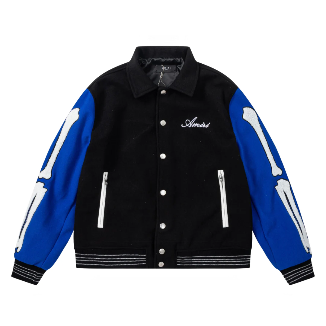 Amiri College Jacket Black & Blue