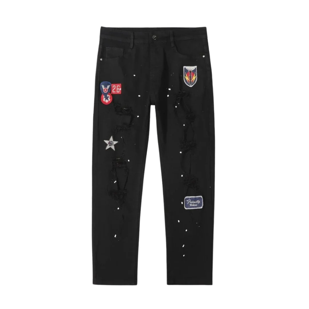 Amiri Ripped Skinny Jeans Black