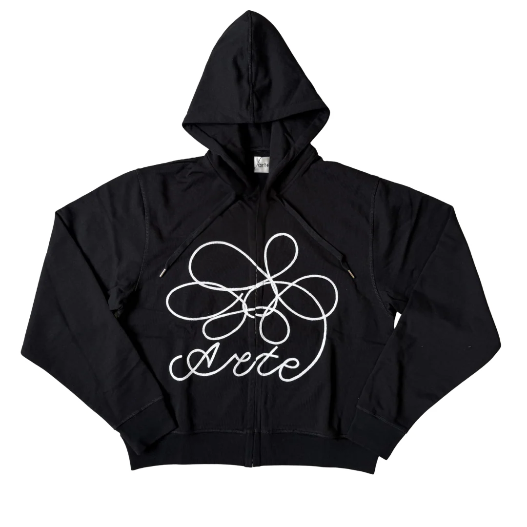 Arte Zip Hoodie Black