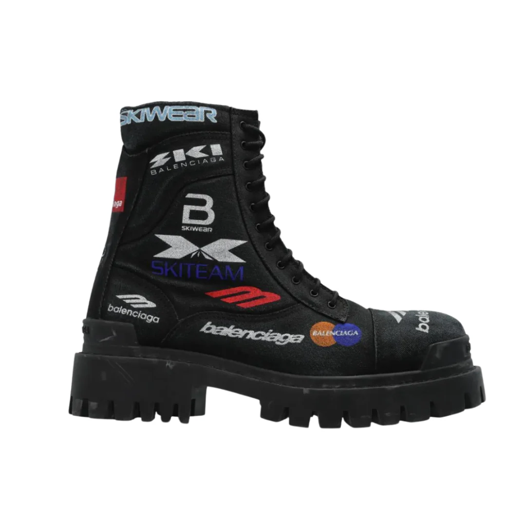 Balenciaga Combat Strike Boots Black