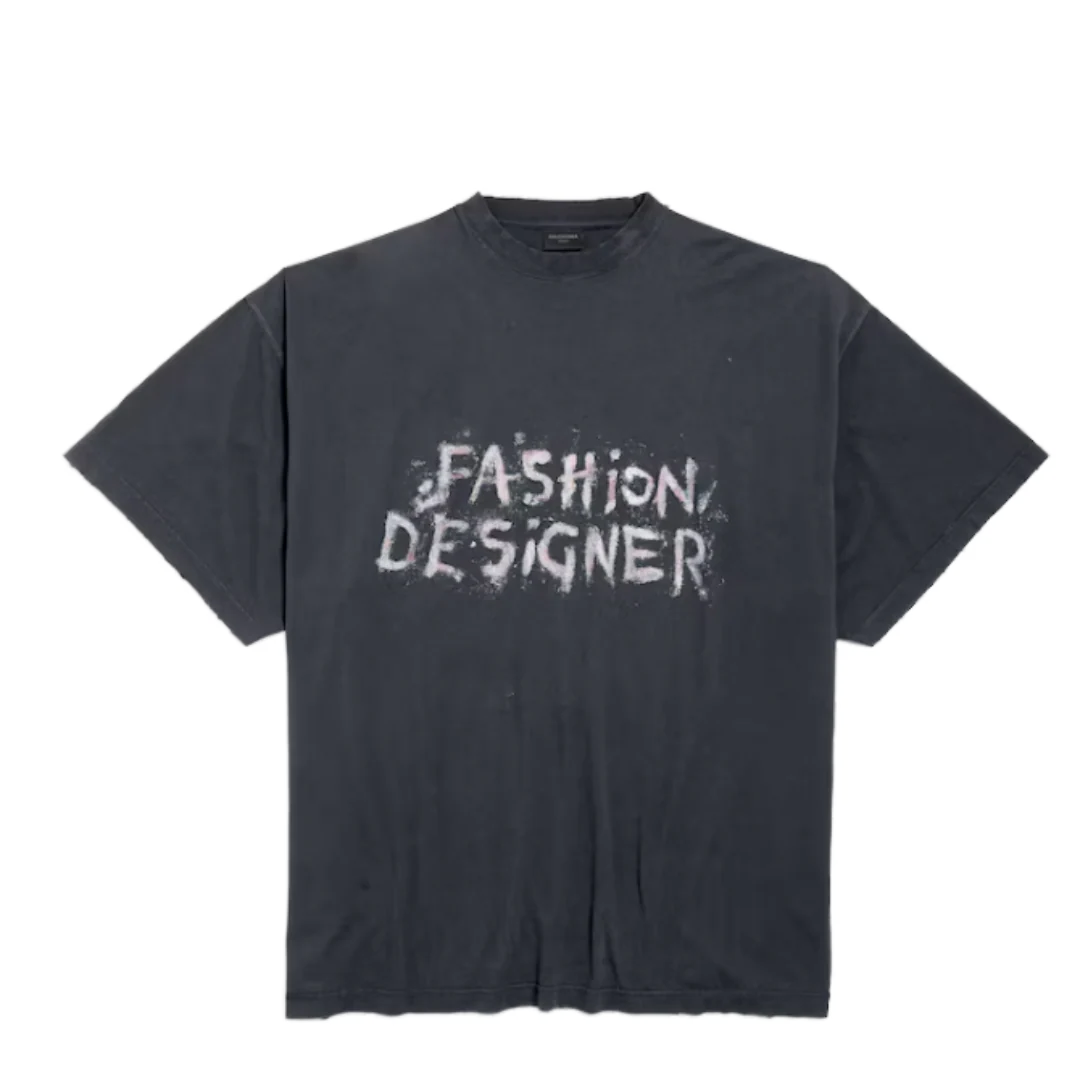 Balenciaga Fashion Designer T-Shirt Dark Grey