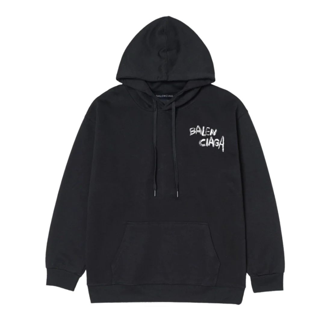 Balenciaga Font Hoodie Black