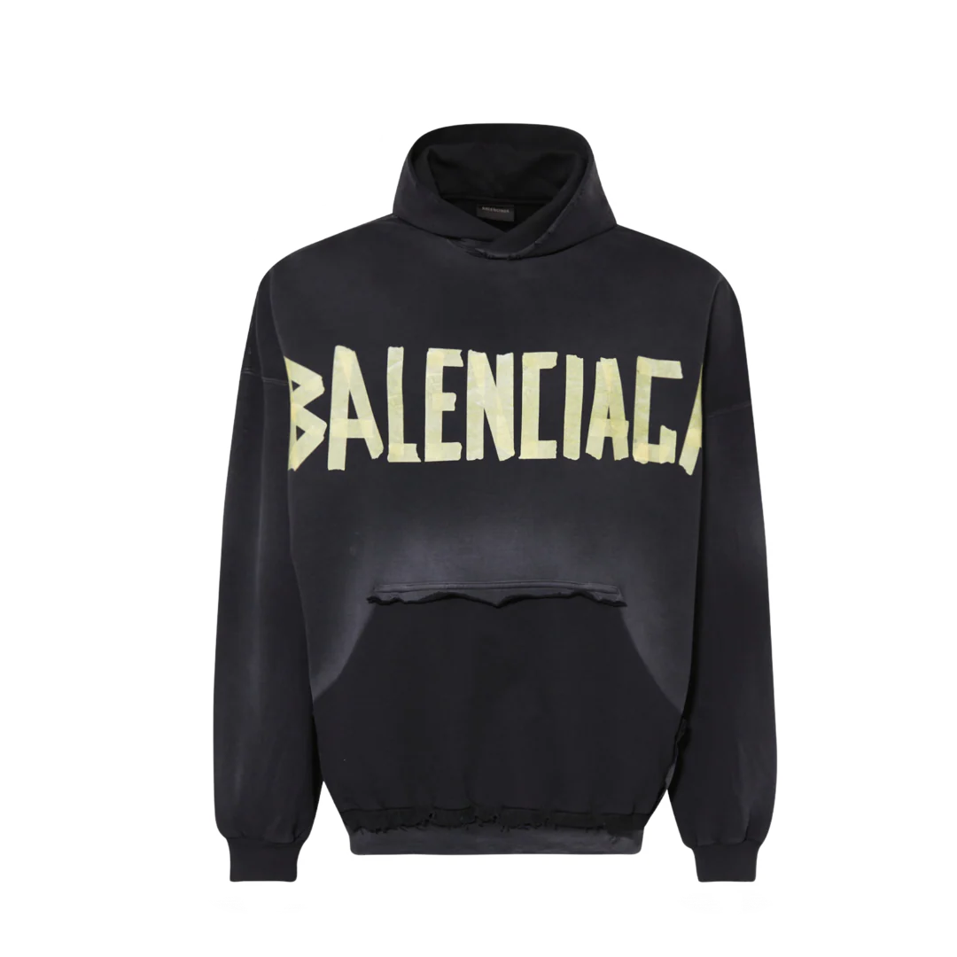 Balenciaga Hoddie Black White