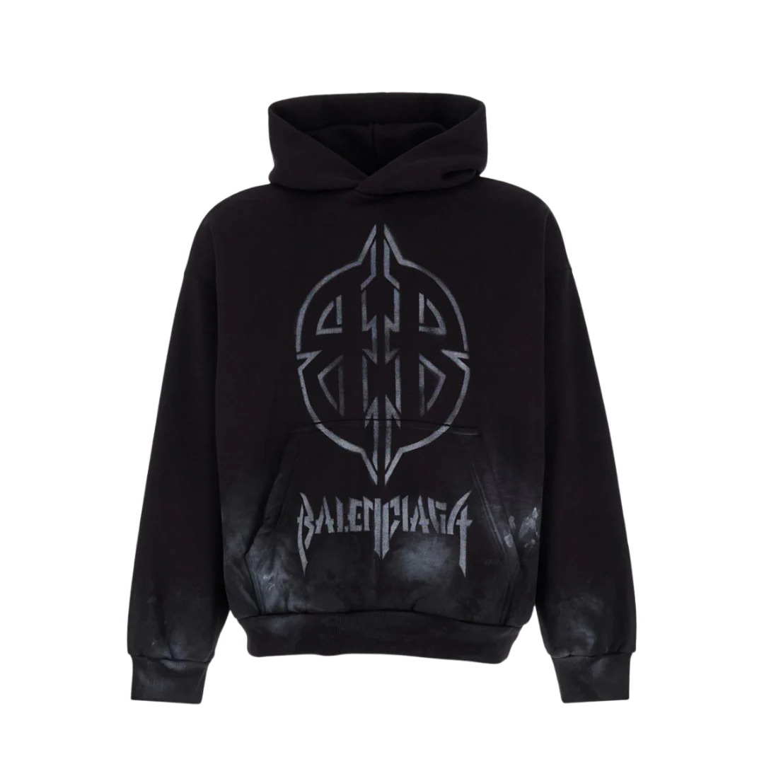 Balenciaga Hoodie Black BB print