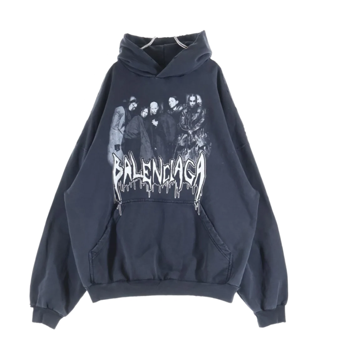 Balenciaga Hoodie Black Gothic