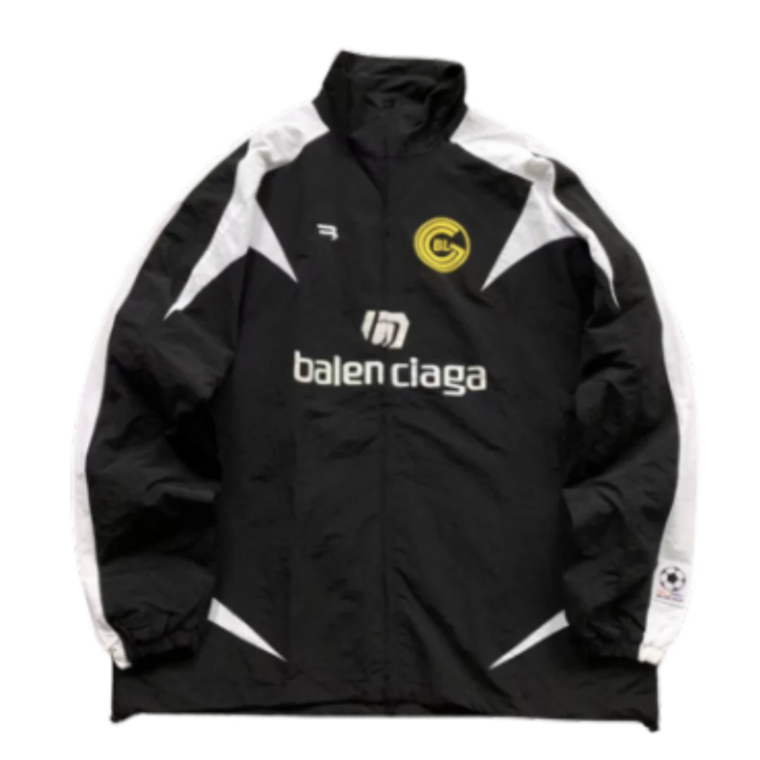 Balenciaga Soccer Zip Up Jacket Black
