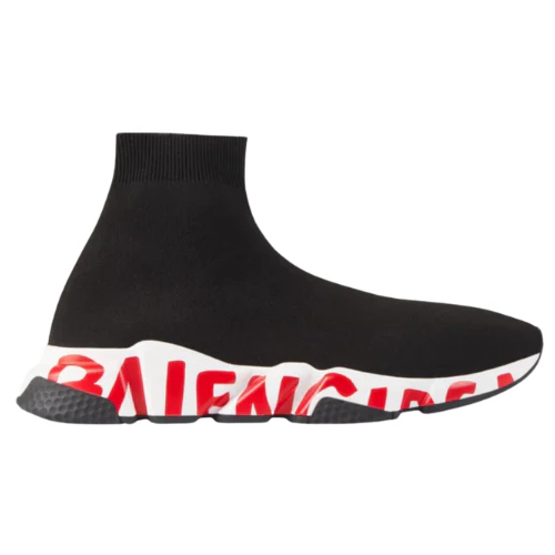Balenciaga Speed Trainer Graffiti Black Red