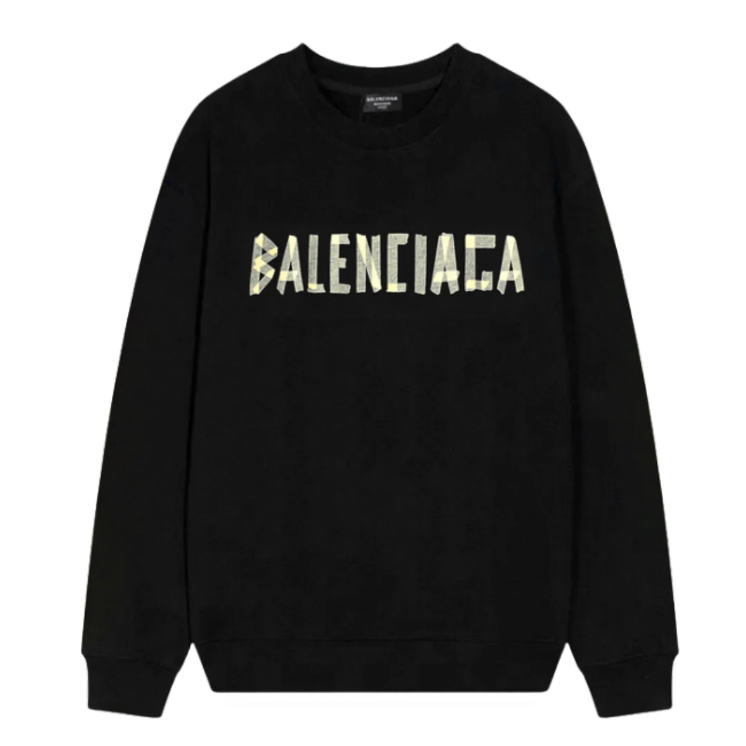 Balenciaga Sticked Writing Sweater Black