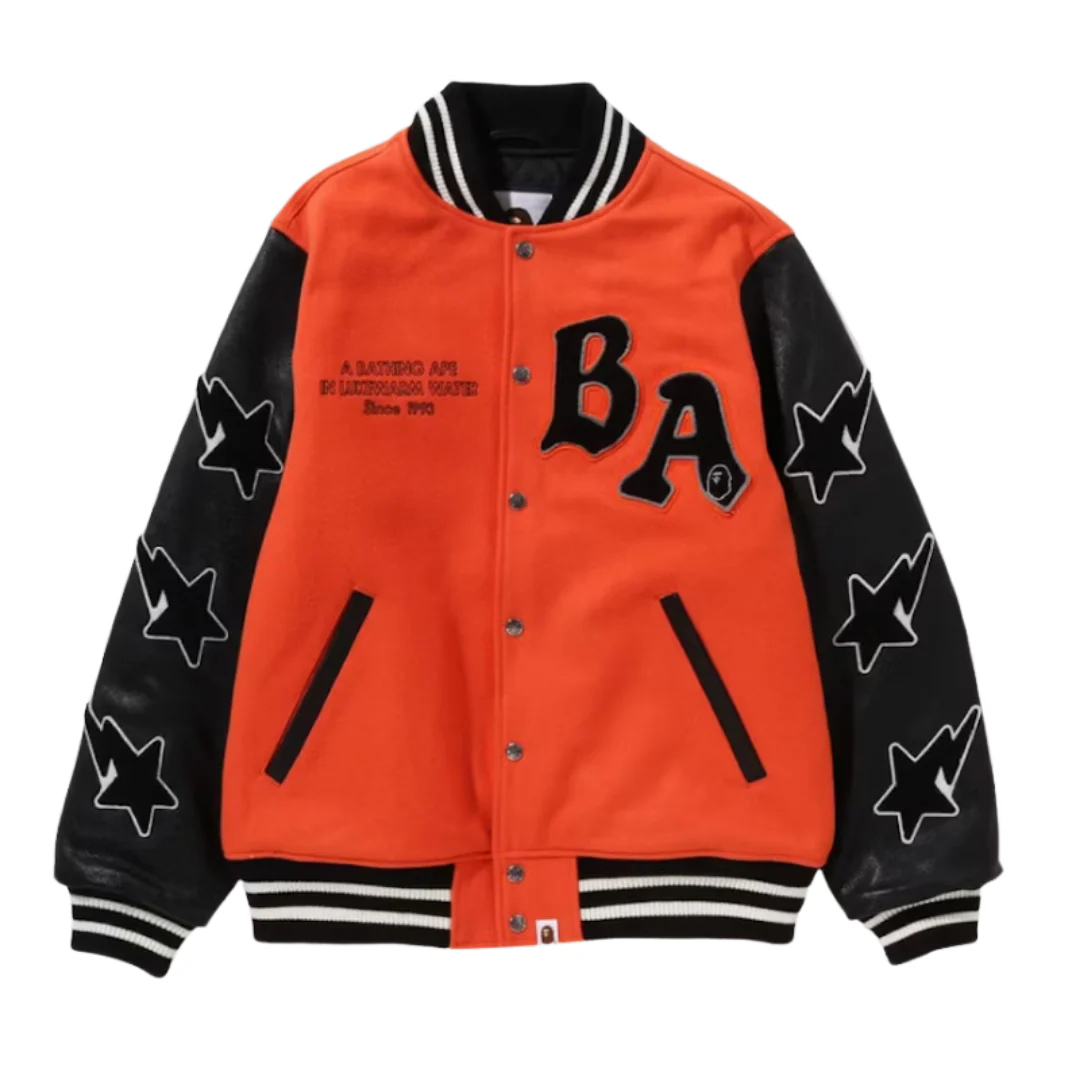 Bape A Bathing Ape Collage Jacket Red & Black
