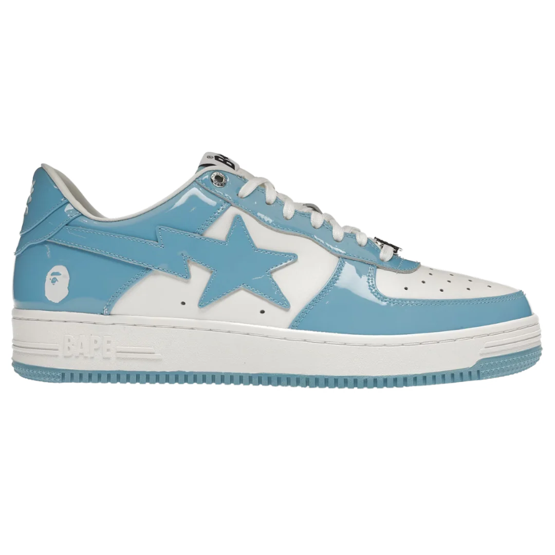 Bape Bapesta Low Babyblue Shiny