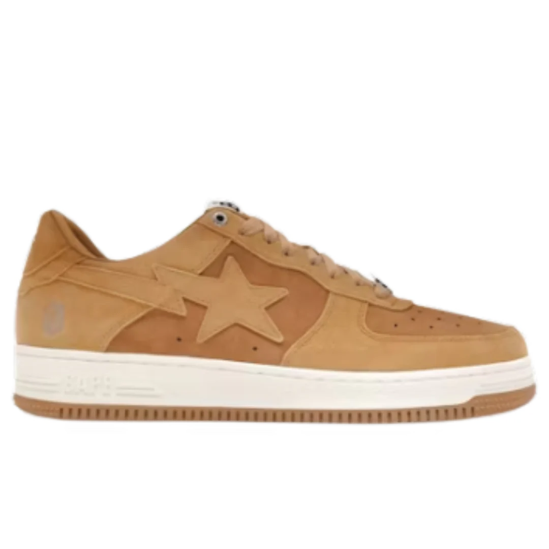 Bape Bapesta Low Beige Suede