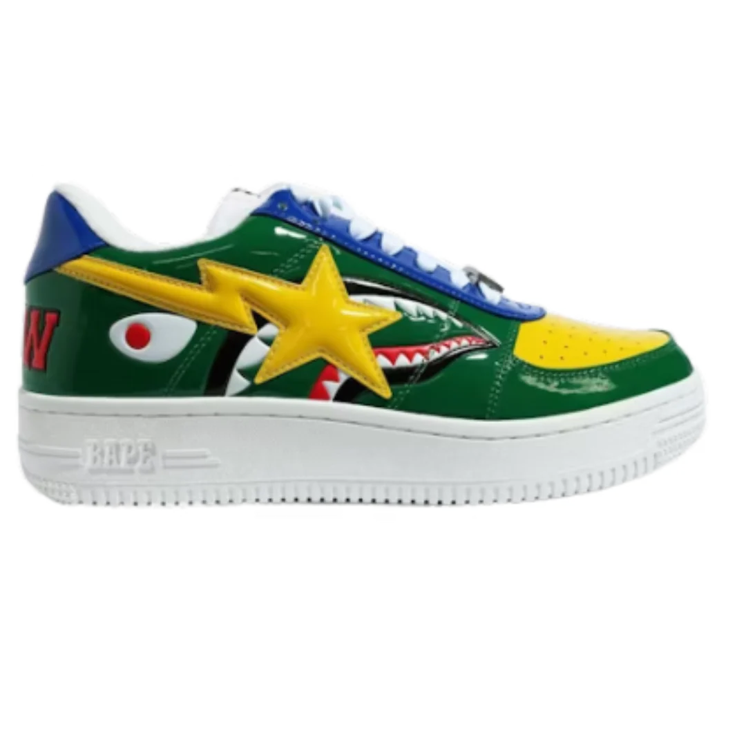 Bape Bapesta Low M2 20th Anniversary Patent Green