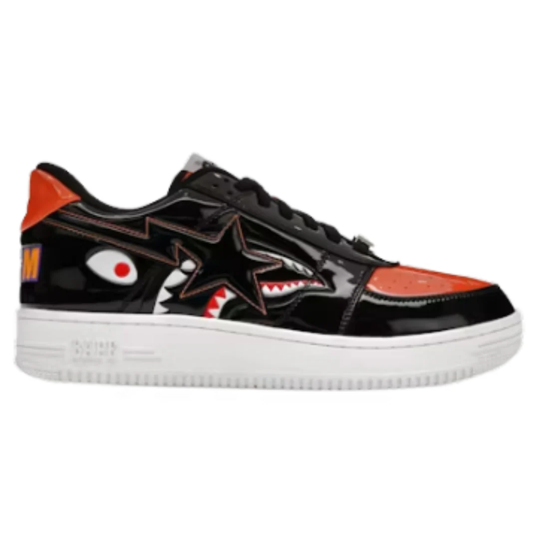 Bape Bapesta Low Mad Shark Black & Orange