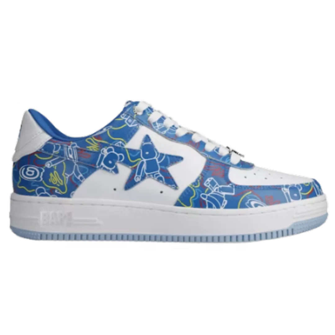 Bape Bapesta Low Medicom Toy Bearbrick Blue Camouflage