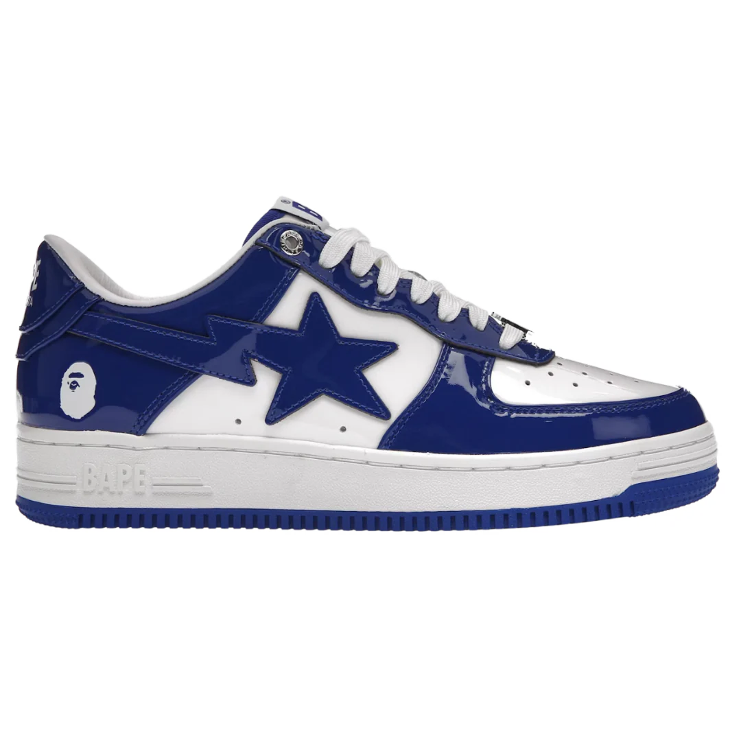 Bape Bapesta Low Navyblue Shiny