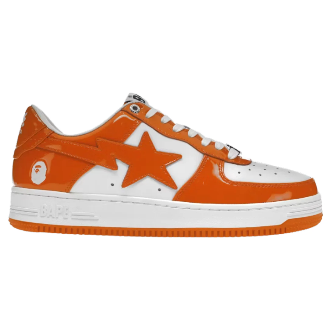 Bape Bapesta Low Orange & White