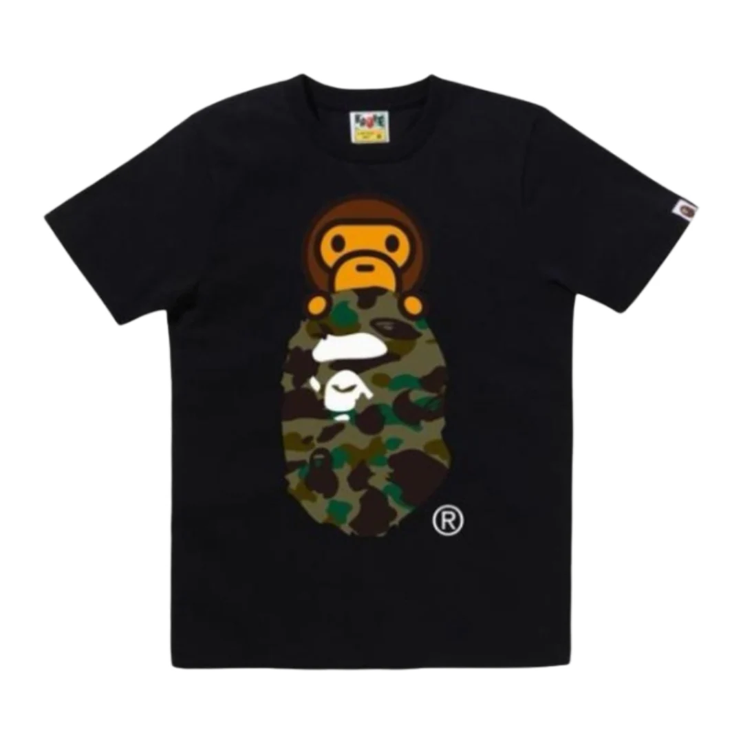 Bape Milo On Ape Head T-Shirt Black