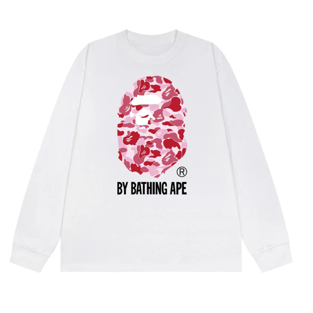 Bape Pink Flower Sweater White