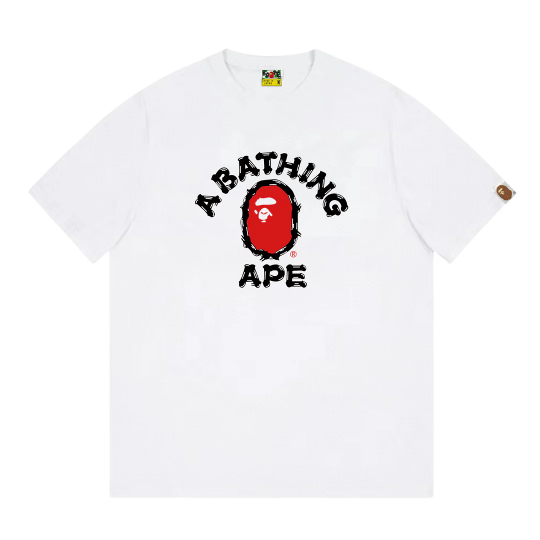 Bape Red A Bathing Ape T-Shirt White