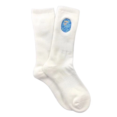 Bape Socks White Blue