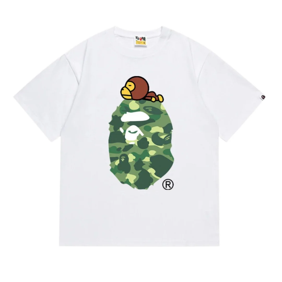 Bape T-Shirt White & Green