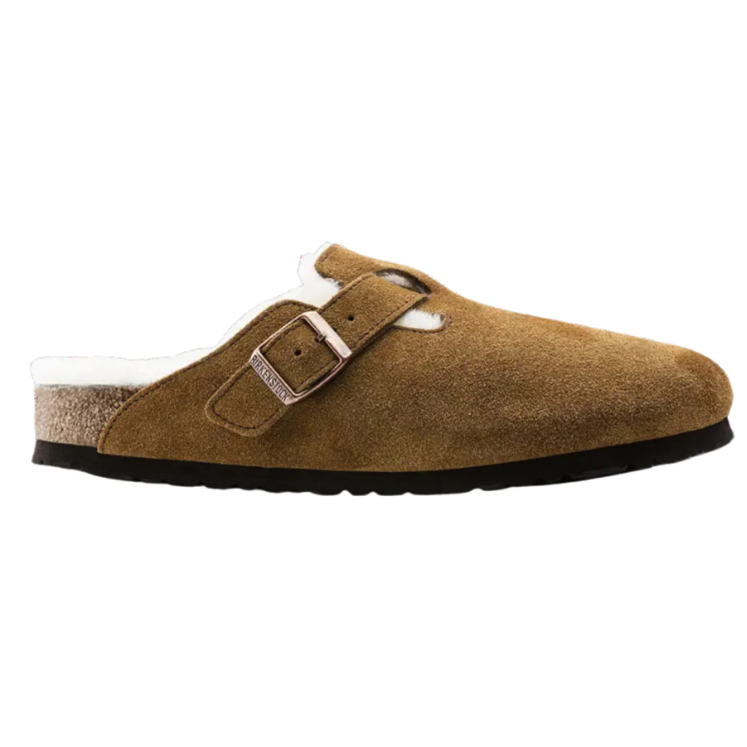 Birkenstock Boston Shearling Suede Brown