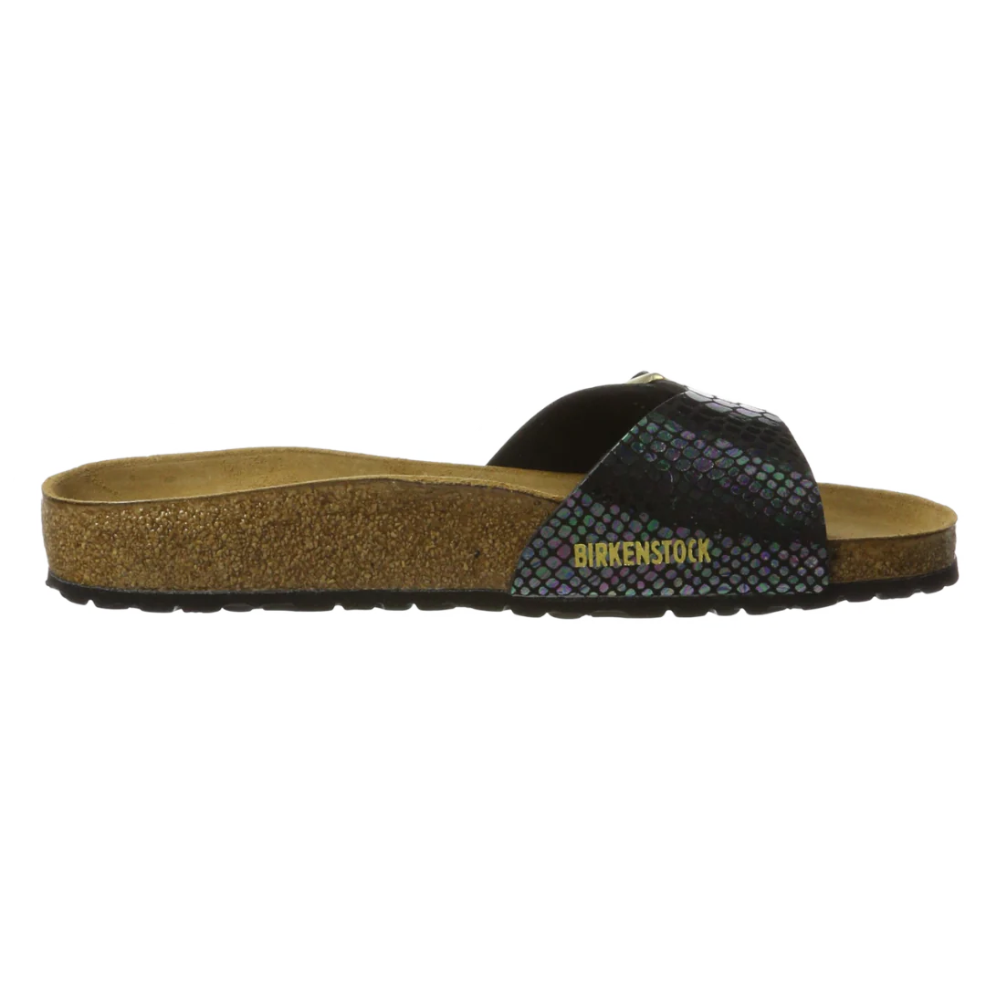 Birkenstock Madrid Snake Skin Sandals Black